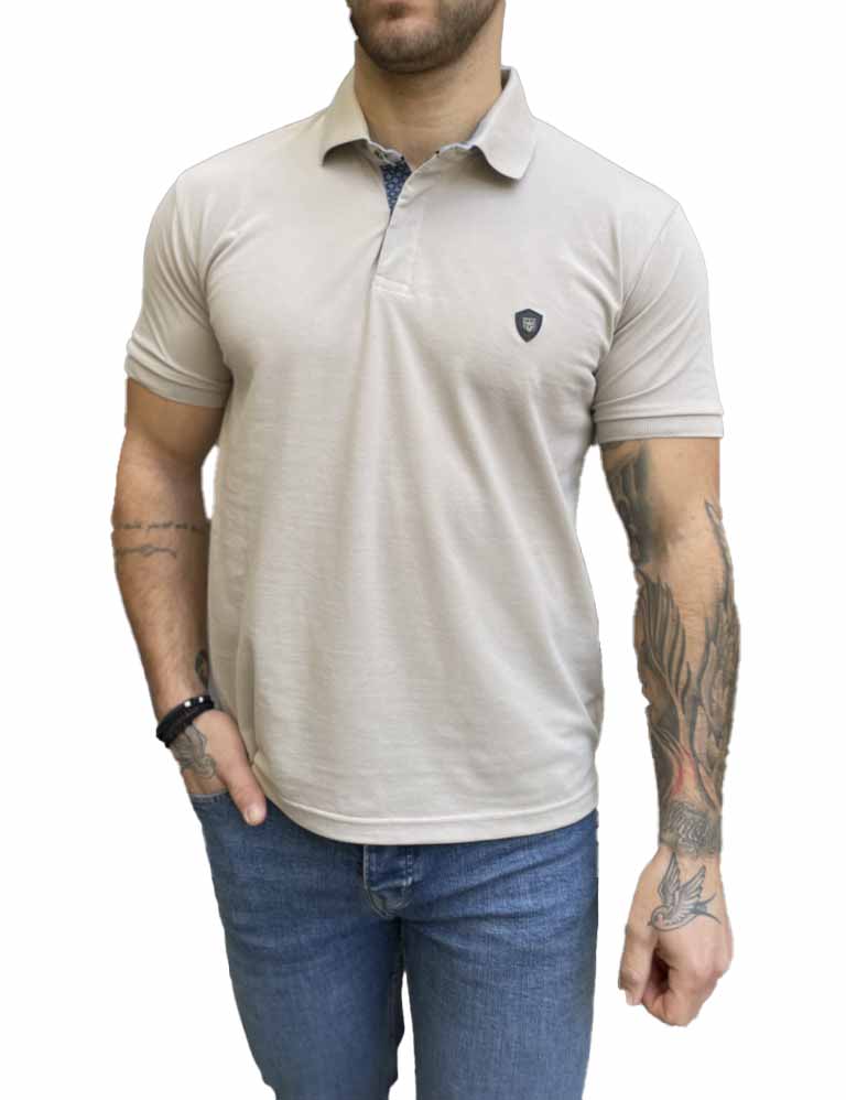 Everbest ανδρική γκρι πικέ Polo μπλούζα Plus Size 252832G φωτογραφία